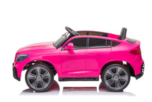 Cargar imagen en el visor de la galería, Coche eléctrico para niños - Mercedes GLC Coupe Rosa 4x12V, Neumáticos EVA y Asiento de Cuero - Coche Eléctrico Infantil