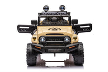 Cargar imagen en el visor de la galería, Coche electrico para niños -Toyota FJ Cruiser Khaki 4x12V con Neumáticos EVA y Asiento de Cuero