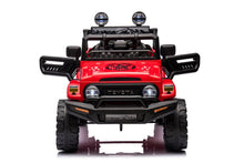 Cargar imagen en el visor de la galería, Coche electrico para niños -Toyota FJ Cruiser Rojo 4x12V con Neumáticos EVA y Asiento de Cuero