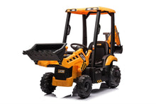 Cargar imagen en el visor de la galería, Coche eléctrico para niños - Excavadora Eléctrica Infantil JCB Backhoe 12V