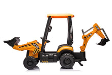Cargar imagen en el visor de la galería, Coche eléctrico para niños - Excavadora Eléctrica Infantil JCB Backhoe 12V