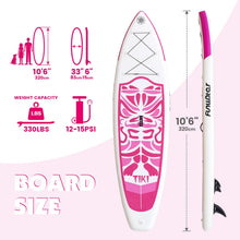 Cargar imagen en el visor de la galería, Tabla de Paddle Surf hinchable Funwater Tiki Rosa
