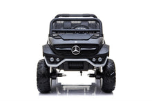 Cargar imagen en el visor de la galería, Coche eléctrico para niños - Mercedes Unimog Black, 4x12V
