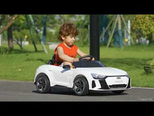 Cargar y reproducir el video en el visor de la galería, Coche electrico para niños - Audi RS e-tron GT Blanco 4x12V