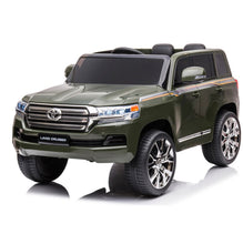 Cargar imagen en el visor de la galería, Coche eléctrico para niños TOYOTA LAND CRUISER GREEN, 2X12V
