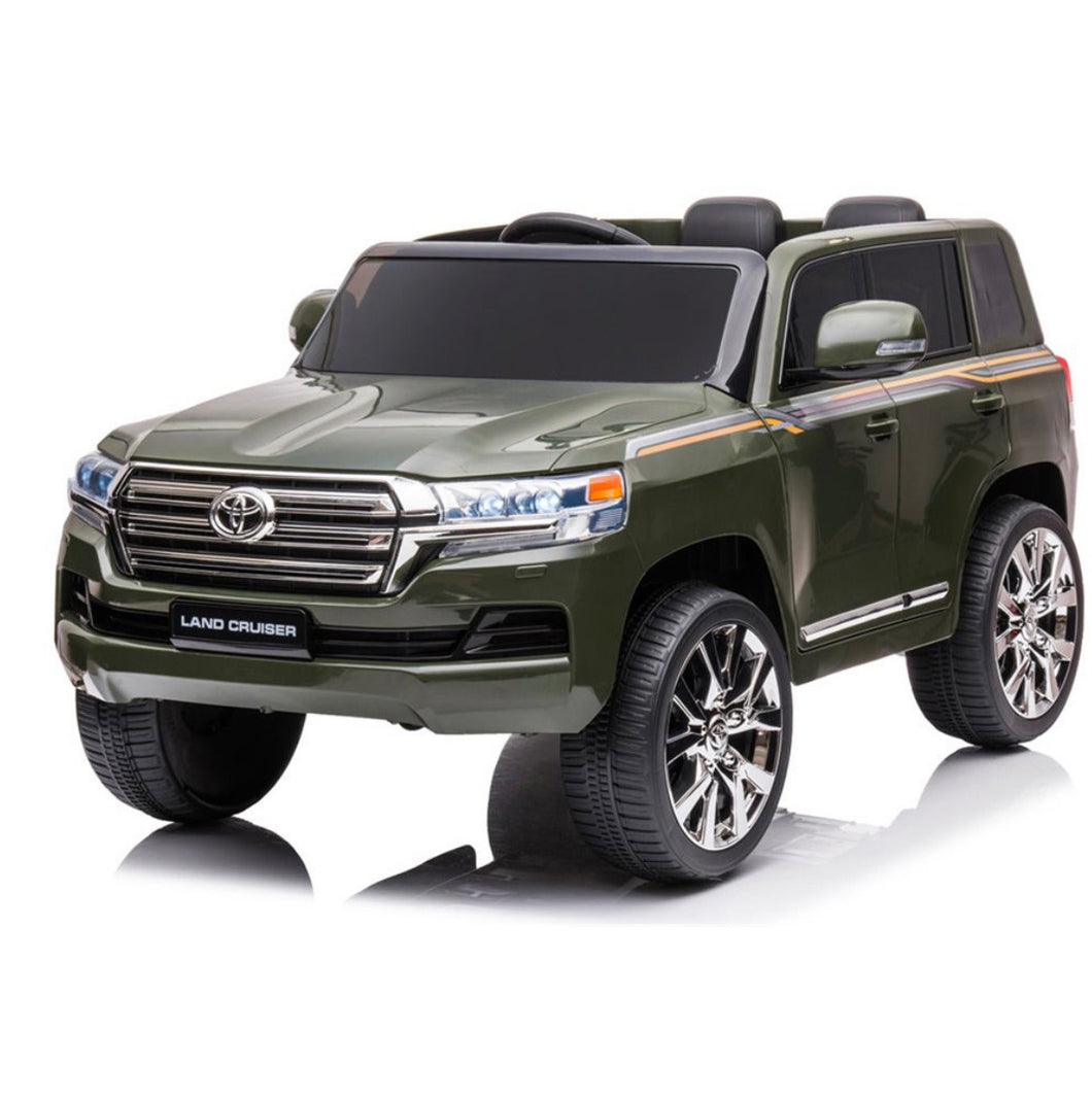 Coche eléctrico para niños TOYOTA LAND CRUISER GREEN, 2X12V