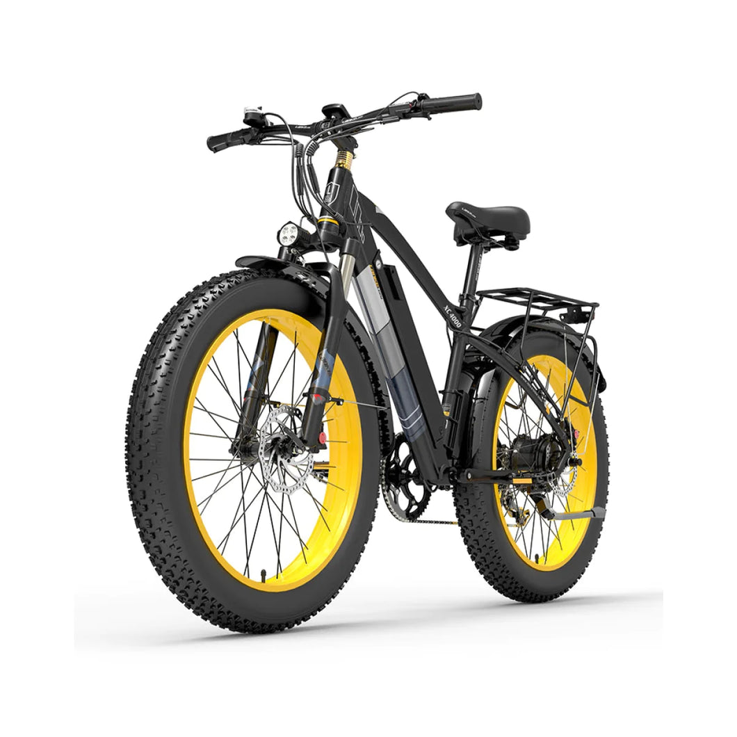 Bicicleta Eléctrica De Montaña LANKELEISI XC4000 Con Neumáticos Gruesos