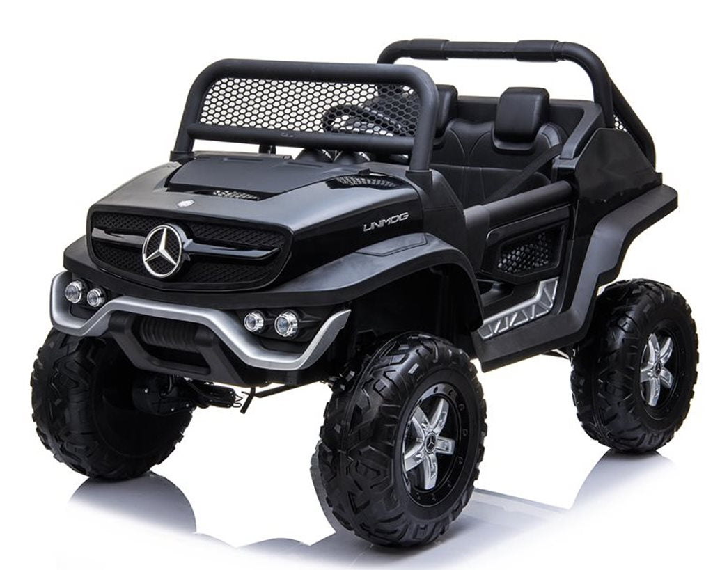 Coche eléctrico para niños - Mercedes Unimog Black, 4x12V