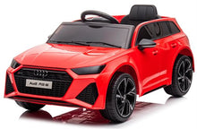 Cargar imagen en el visor de la galería, AUDI RS6 ROJO, 12V CON NEUMÁTICOS DE GOMA COCHES ELECTRICOS PARA NIÑOS
