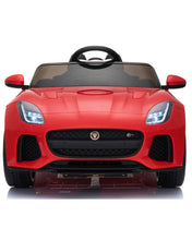 Load image into Gallery viewer, Jaguar F-Type rojo, con licencia de la marca Jaguar. Coches eléctricos para niños
